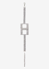 Rhinestone Alphabet Letter Bracelet