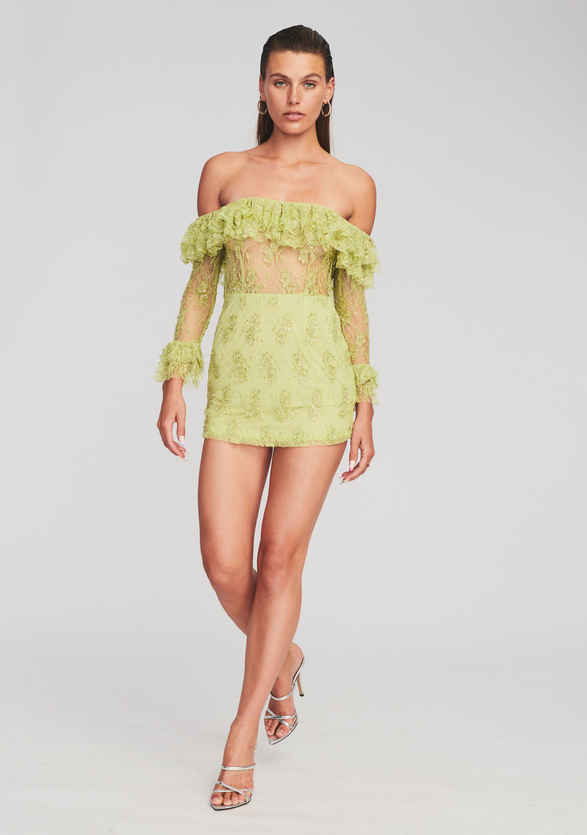 Castella Embellished Lace Dress