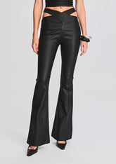 Sloane Coated Denim Flare Jean