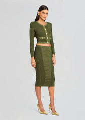 Posie Metallic Rib Knit Skirt