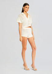 Nani Crochet Crop Polo