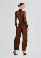Marbel Mid Rise Barrel Jean
