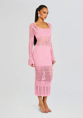 Airie Metallic Crochet Dress