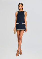 Dorte Denim Embellished Dress