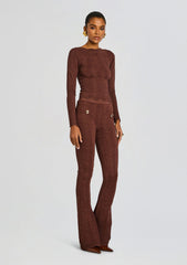 Galina Metallic Rib Knit Top