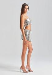 Deandra Embellished Chainmail Skirt