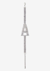 Rhinestone Alphabet Letter Bracelet