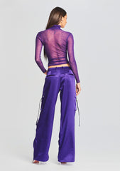 Lai Satin Cargo Pant