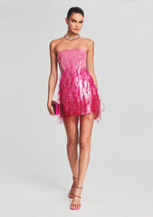 Anastasia Sequin Feather Dress