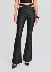 Sloane Coated Denim Flare Jean