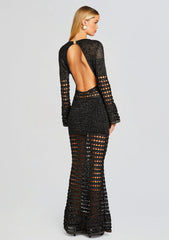 Elvana Knit Crochet Dress