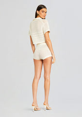 Nani Crochet Crop Polo