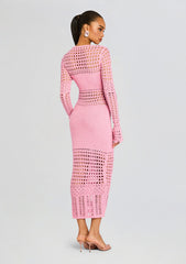 Airie Metallic Crochet Dress
