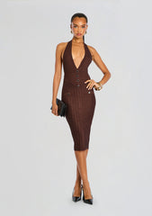 Marilina Metallic Knit Dress