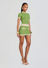 Mikayla Metallic Rib Knit Skirt