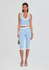Bathilde Metallic Rib Knit Pant